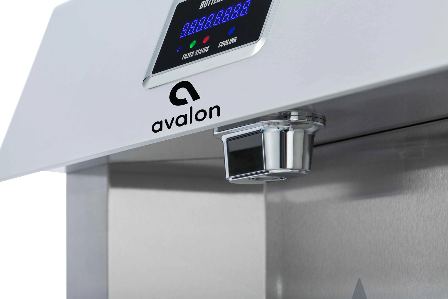 Avalon Wall Mounted Water Fountain with Bottle Filling Station, High Capacity Cooling, Sensor Dispensing, Self Cleaning, Digital Bottle Counter Display, Dual Filtration, ADA Compliant