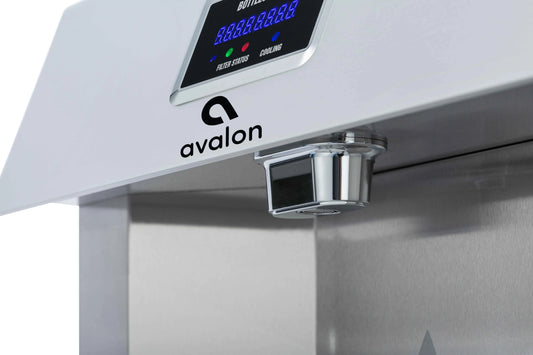 Avalon Wall Mounted Water Fountain with Bottle Filling Station, High Capacity Cooling, Sensor Dispensing, Self Cleaning, Digital Bottle Counter Display, Dual Filtration, ADA Compliant