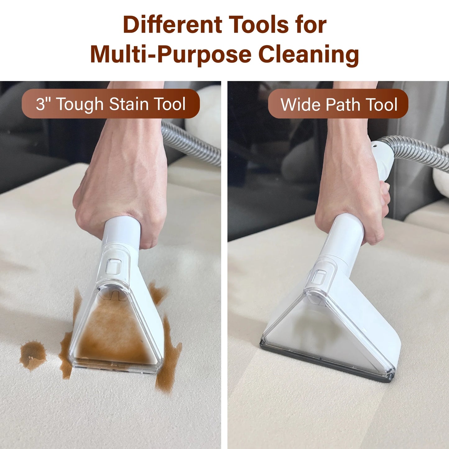 WHALL Portable Carpet Cleaner Machine with Wide Path Tool, Self-Cleaning for Pet Stains and Seats
