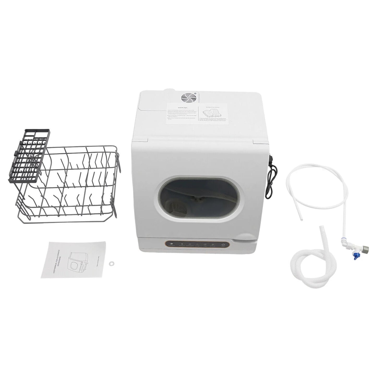 1200W mini Portable Countertop Dishwasher 360�� Rotating Deep Cleaning Dishwasher