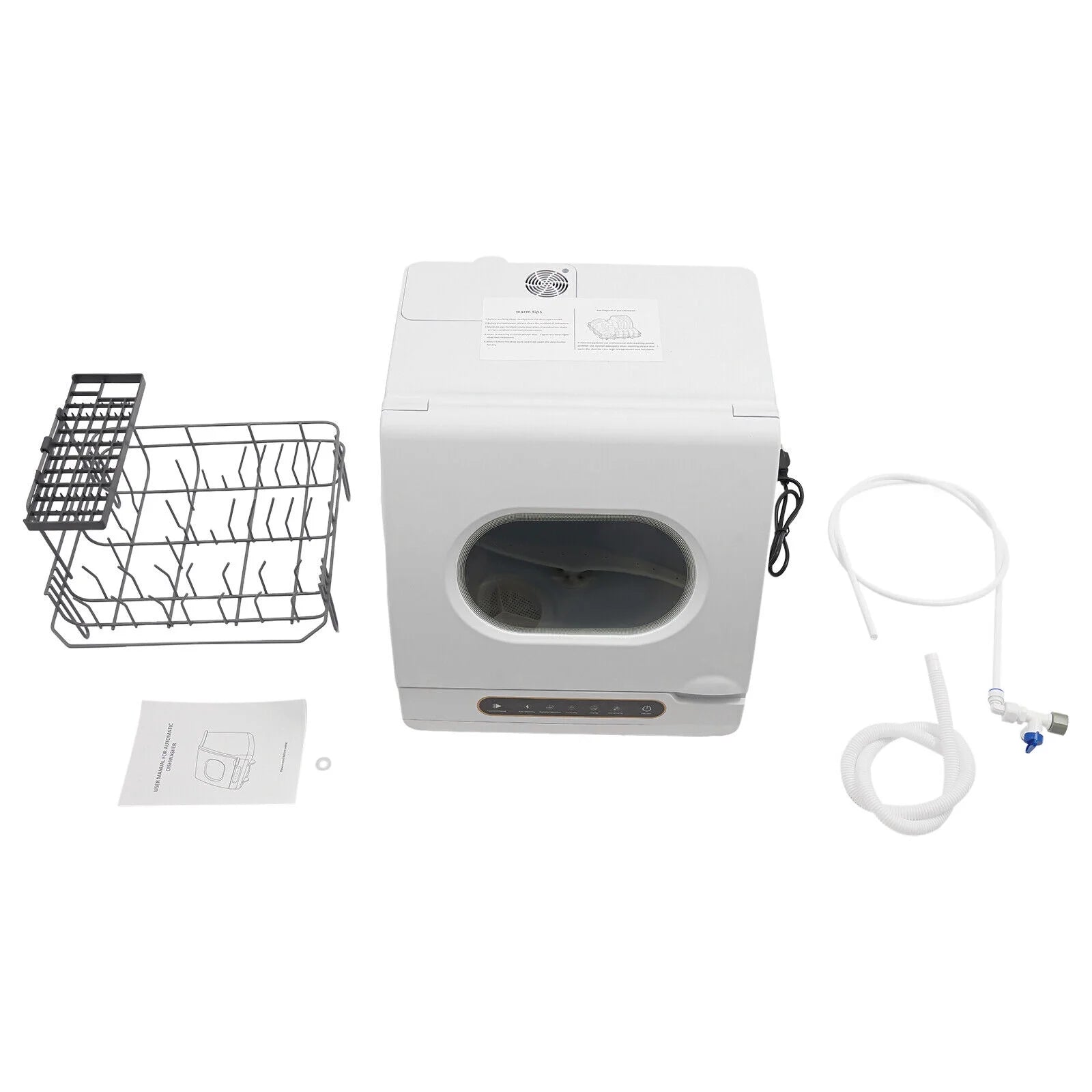 1200W mini Portable Countertop Dishwasher 360�� Rotating Deep Cleaning Dishwasher