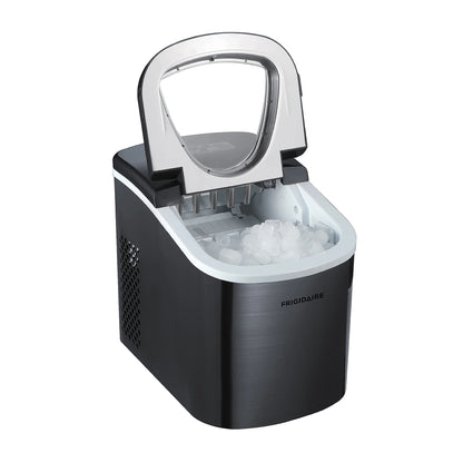 Frigidaire Portable Self Cleaning Ice Maker, Black Stainless Steel, (EFIC117-Ssblack_Sc)