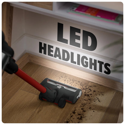 Dirt Devil Cordless Standing Stick Vacuum Cleaner, Carpet & Hard Floors, Above Floor Cleaning, LED Headlights, Lightweight, 25 Min. Run Time, for Home Use, BD57010V