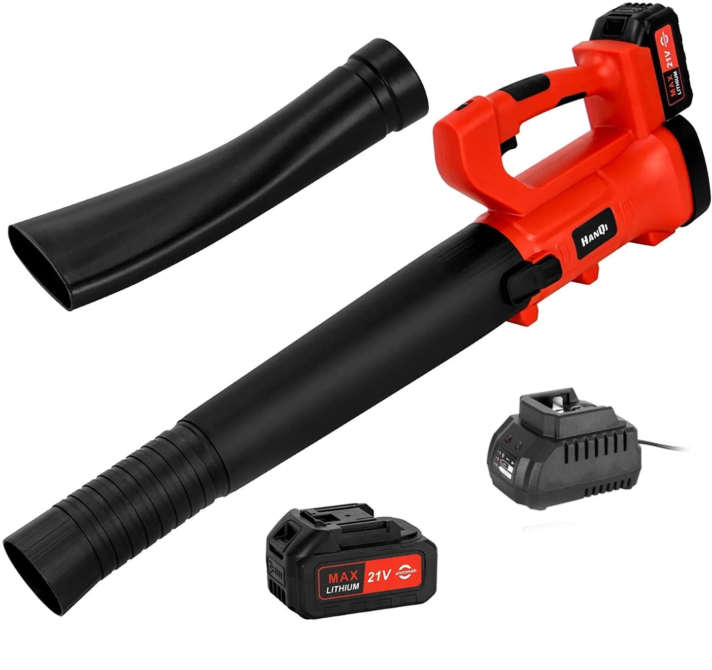 Cordless Leaf Blower 400CFM 6-Speed 150 MPH with 4.0Ah Battery & Charger Electric Handheld Leaf Blower for Lawn Care Sweeping Snow and Surface Dust Cleaning
