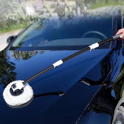 TITOUMI 47.5" 2 in 1 Car Wash Brush Cleaning Mop Kit with Long Handle, Supplies Car Mop for Scratch-Free Car RV Truck SUV