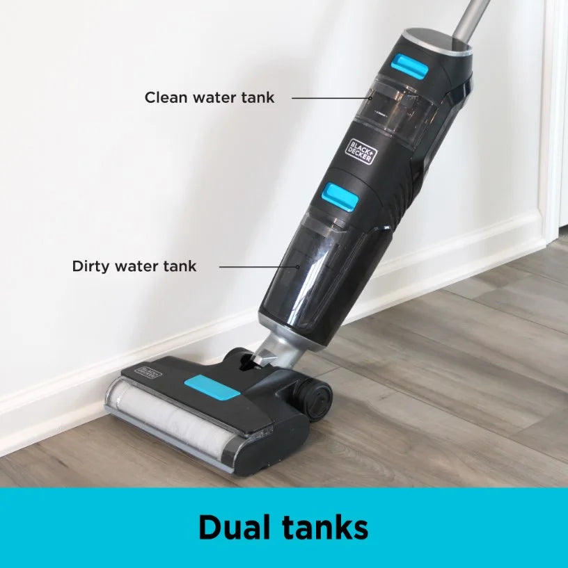 BLACK & DECKER Cordless Multi-Surface Vacuum & Wash Duo with HEPA Filter and Cleaning Accessories, BXUVXA02