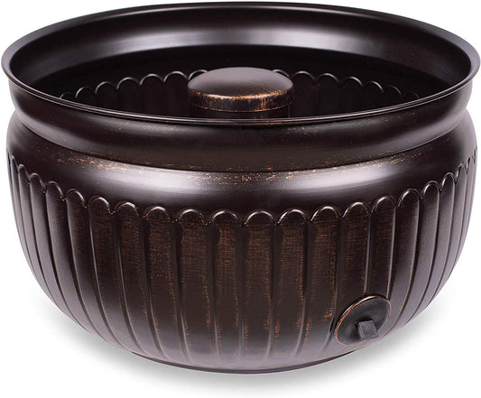 BirdRock Home Decorative Water Hose Pot - Distressed Bronze - 100 ft Hose