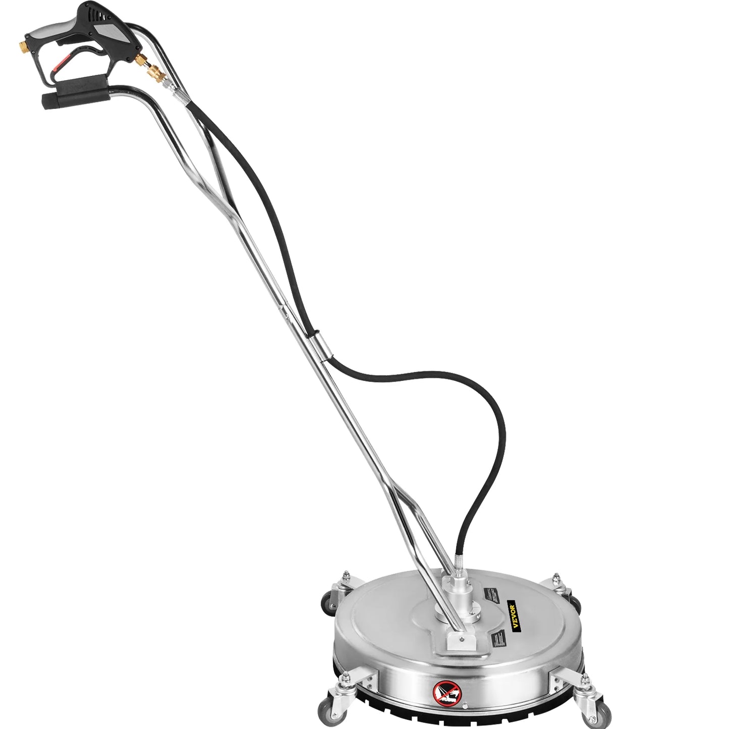 VEVOR 21" Surface Cleaner Pressure Flat Surface Cleaning 4000 PSI Max Working Pressure Flat Surface Cleaner Stainless Steel Rotating Surface Cleaner with 3 Nozzle Front Spray Bar