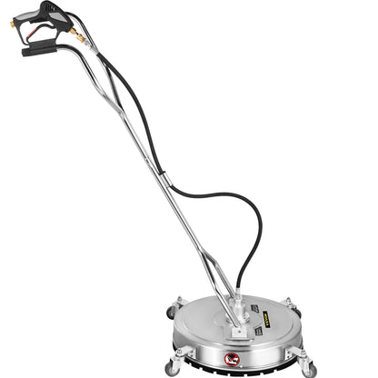 VEVOR 21" Surface Cleaner Pressure Flat Surface Cleaning 4000 PSI Max Working Pressure Flat Surface Cleaner Stainless Steel Rotating Surface Cleaner with 3 Nozzle Front Spray Bar