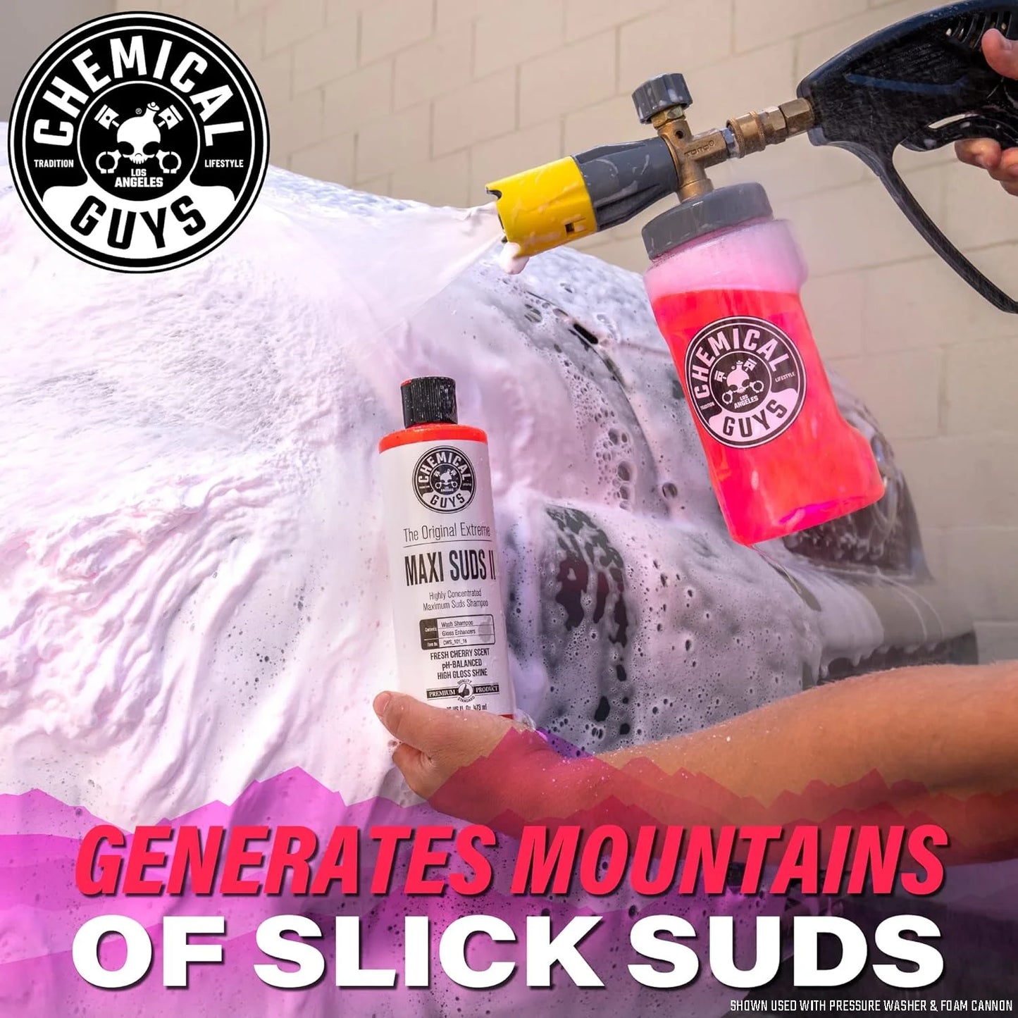 Chemical Guys HOL491 Spring Cleaning Car Wash Kit including ACC_326 Foam Gun (Works with Garden Hose) & MaxiSuds Car Wash Soap (6 Items)