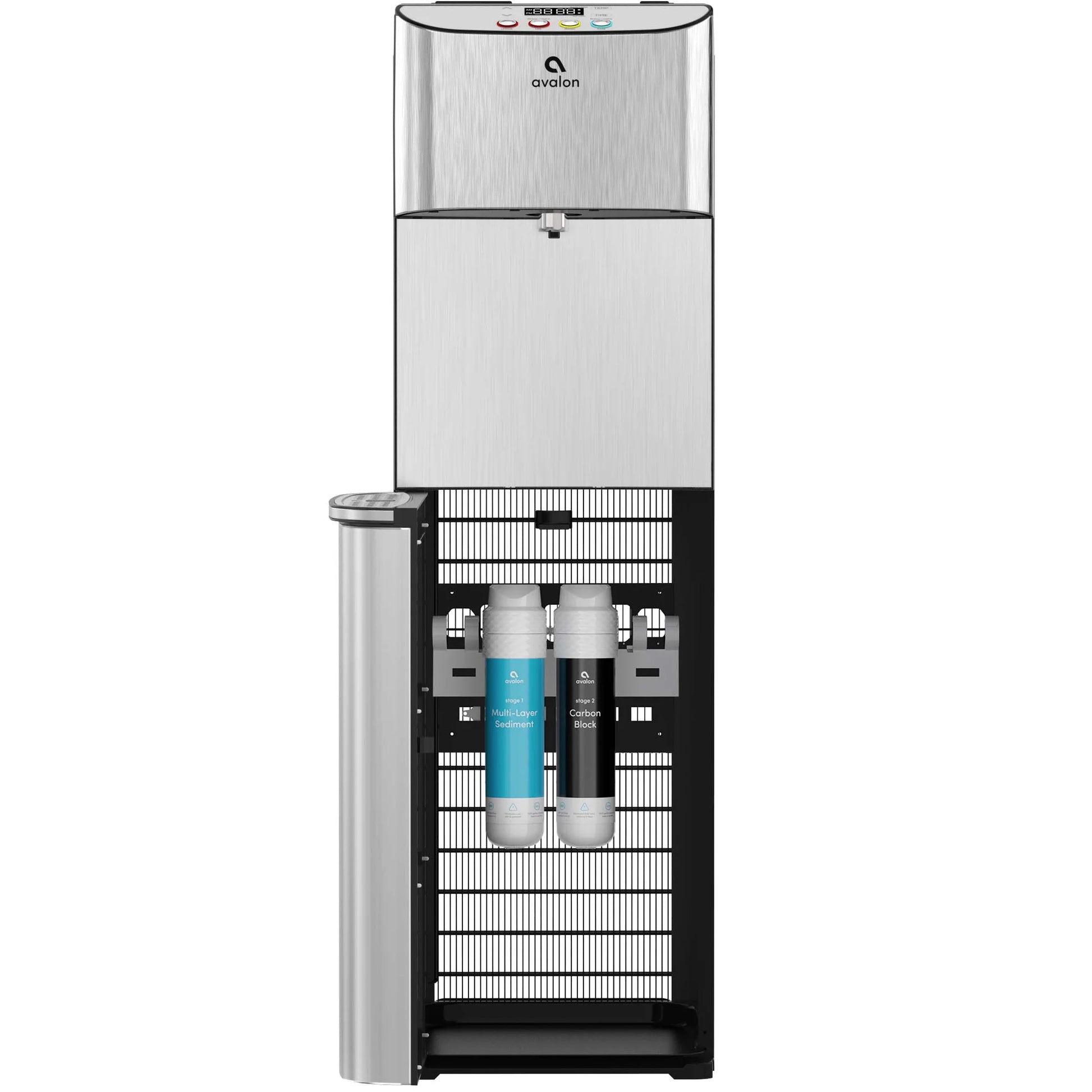 Avalon Electric Bottleless Water Cooler Water Dispenser - 3 Temperatures, Digital Clock with Temperature Control, Self Cleaning, Stainless Steel