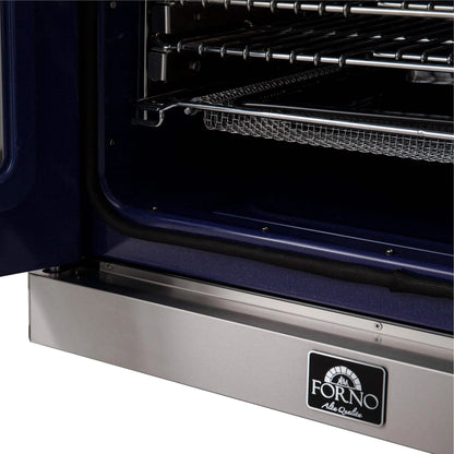 Forno Gallico 30-Inch Electric French Door Wall Oven, Stainless Steel, True Convection, Air Fry, Self-Cleaning