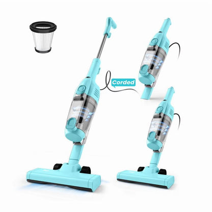 "INSE R6X Corded Stick Vacuum - 15KPa/600W, Ultra-Lightweight - Bagless Upright + Handheld for Hard Floors/Carpet/Pet Hair/Car Cleaning"