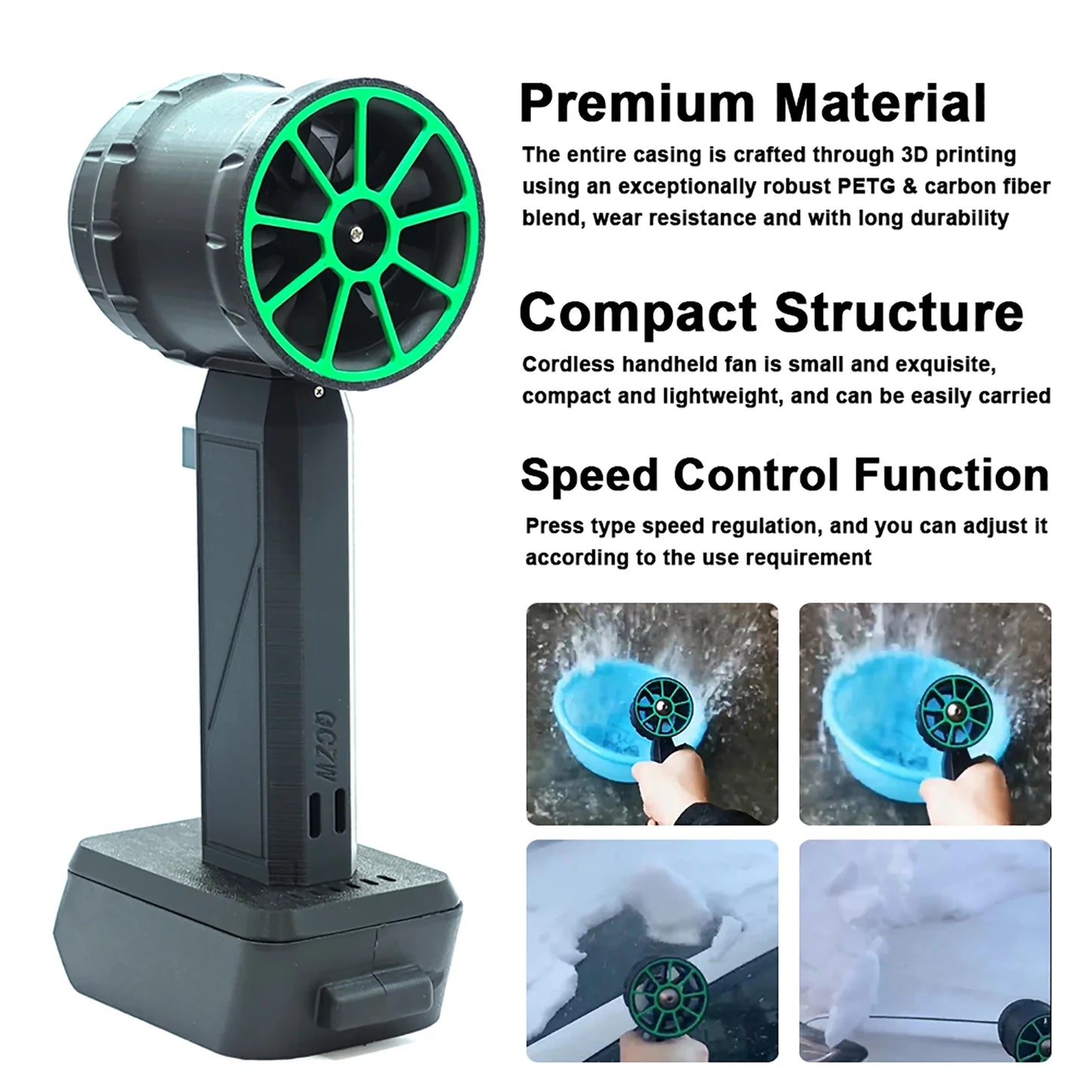 Turbofan Handheld Ducted Turbofan 50mm Brushless Motor Jet Fan 800-1000g Thrust Car Washer High Power Dust Blower Keyboard Cleaning Tool Compatible With //