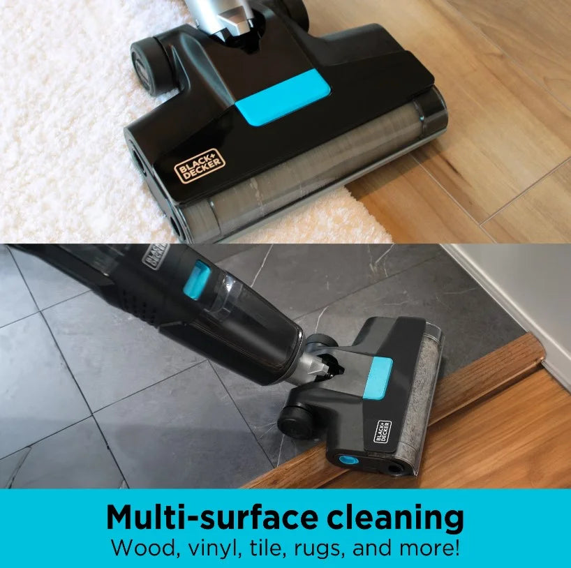 BLACK & DECKER Cordless Multi-Surface Vacuum & Wash Duo with HEPA Filter and Cleaning Accessories, BXUVXA02