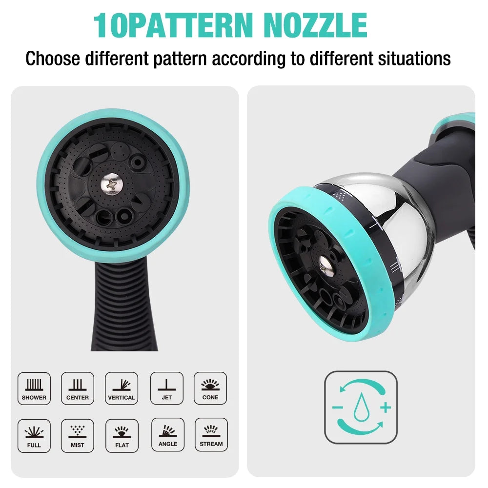 HAUSHOF 1/2" x 100 ft Retractable Garden Hose Reel with Automatic Rewind, 10-Pattern Spray Nozzle, Durable High-Pressure Hose, and 180�� Swivel Bracket �C Perfect for Watering Gardens, Cleaning Patios