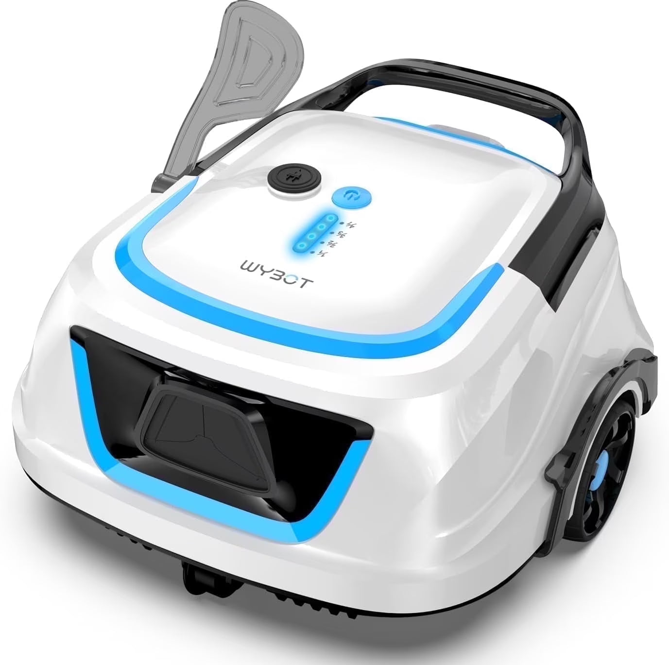 2025 New Upgraded WYBOT A1 Cordless Robotic Pool Vacuum Cleaner - Floor-Only Cleaning for Above Ground Flat-Bottom Pools (Up to 1,076 sq. ft), 120-Min Runtime, Black Green