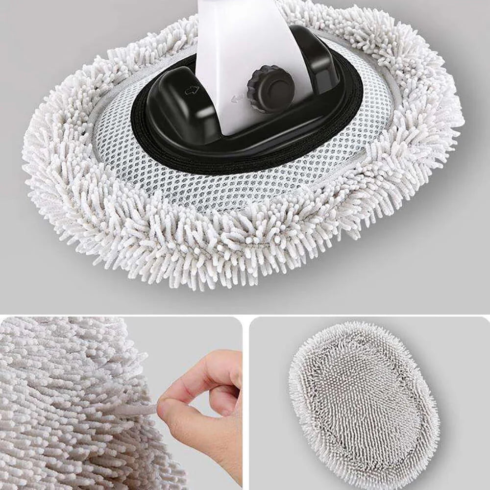 TITOUMI 47.5" 2 in 1 Car Wash Brush Cleaning Mop Kit with Long Handle, Supplies Car Mop for Scratch-Free Car RV Truck SUV