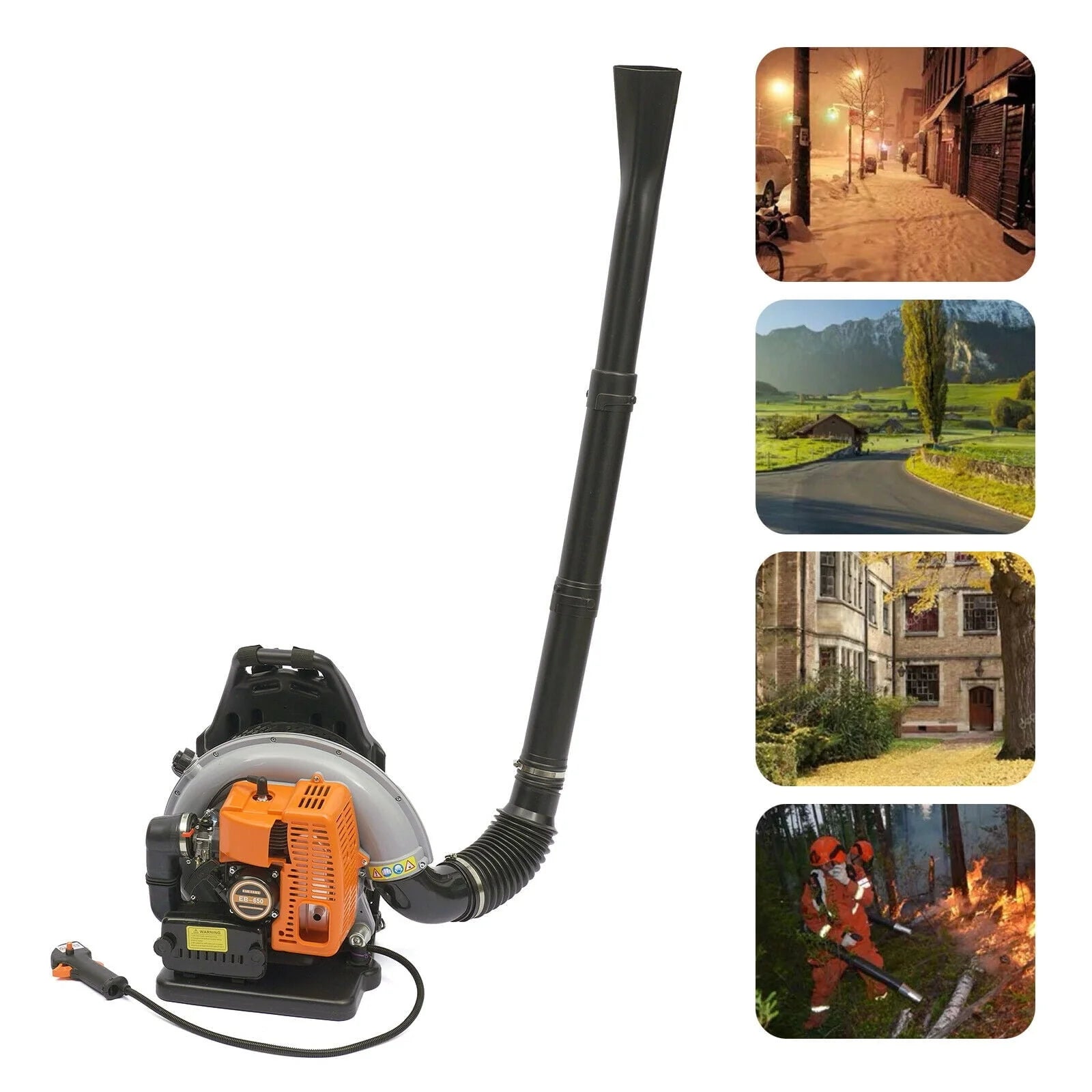 Anqidi 65CC 2-Stroke Backpack Leaf Blower Commercial Gasoline-Powered Grass Lawn Blower for Outdoor Lawn Garden Yard Cleaning