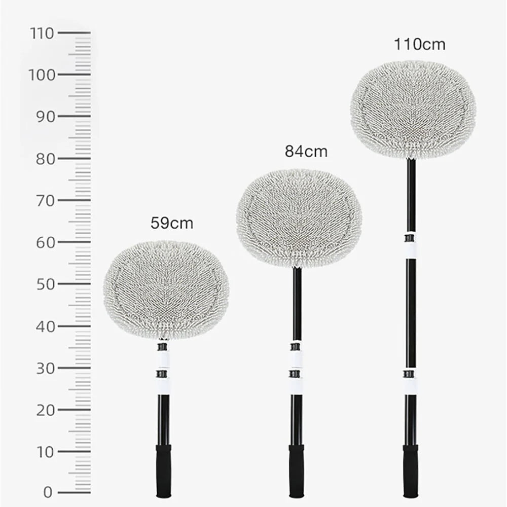TITOUMI 47.5" 2 in 1 Car Wash Brush Cleaning Mop Kit with Long Handle, Supplies Car Mop for Scratch-Free Car RV Truck SUV