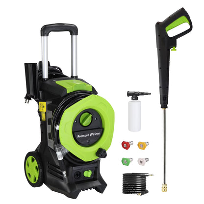 Seizeen Pressure Washer, Power Washer Electric Powered Max 3300 PSI 2 GPM, 1800W 110V Motor, with Foam Cannon & 7.3M Hose, Car House Garden Cleaning