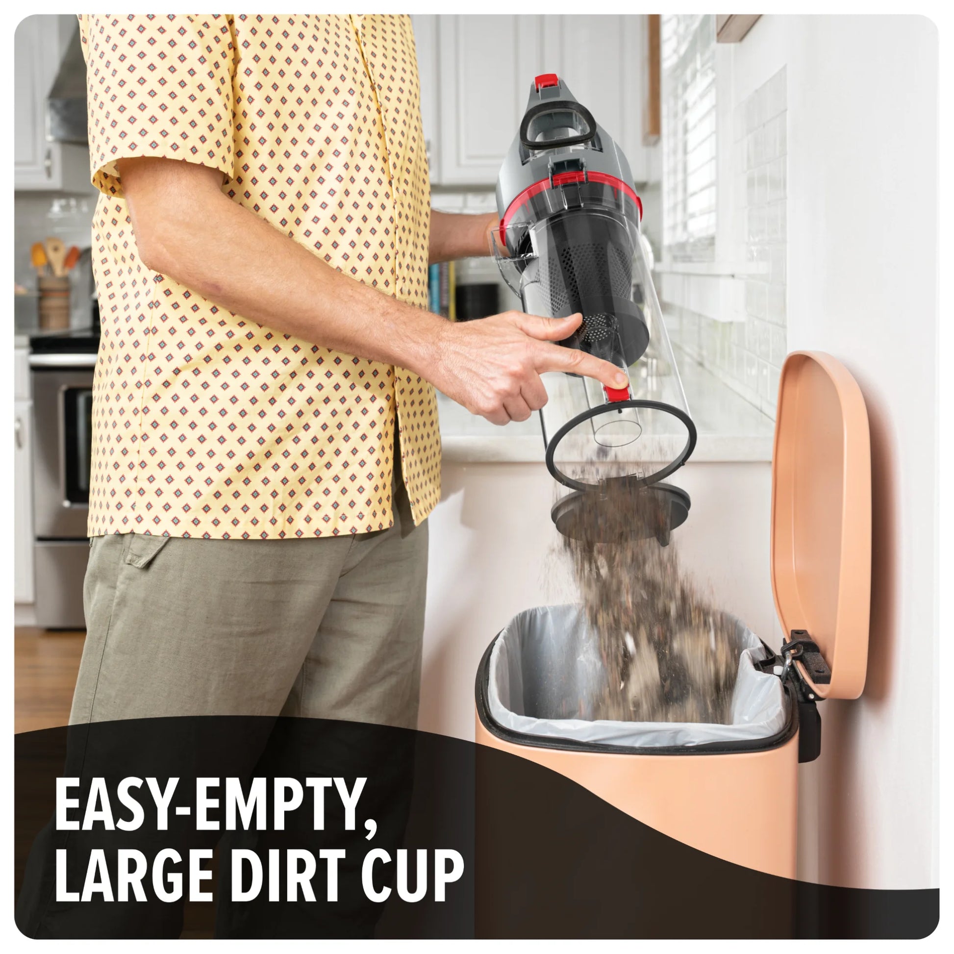 Dirt Devil Performance Pet Bagless Upright Vacuum Cleaner, Pet Friendly, for Carpet & Hard Floors, Above Floor Cleaning, Lightweight, UD76211V, Gray